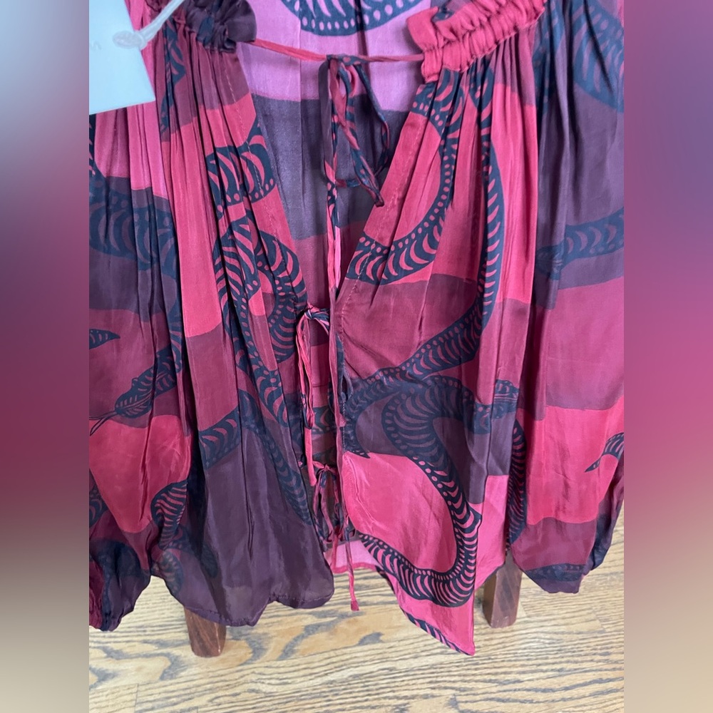 NWT Natalie Martin Elise Top in size XS. Ament Oxblood color. - Picture 5 of 6